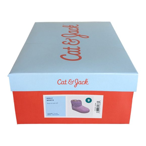 NWT, Cat & Jack Zip Up Toddler Boots. Light Purple With Fleece, Toddler Size 9 - Picture 3 of 7